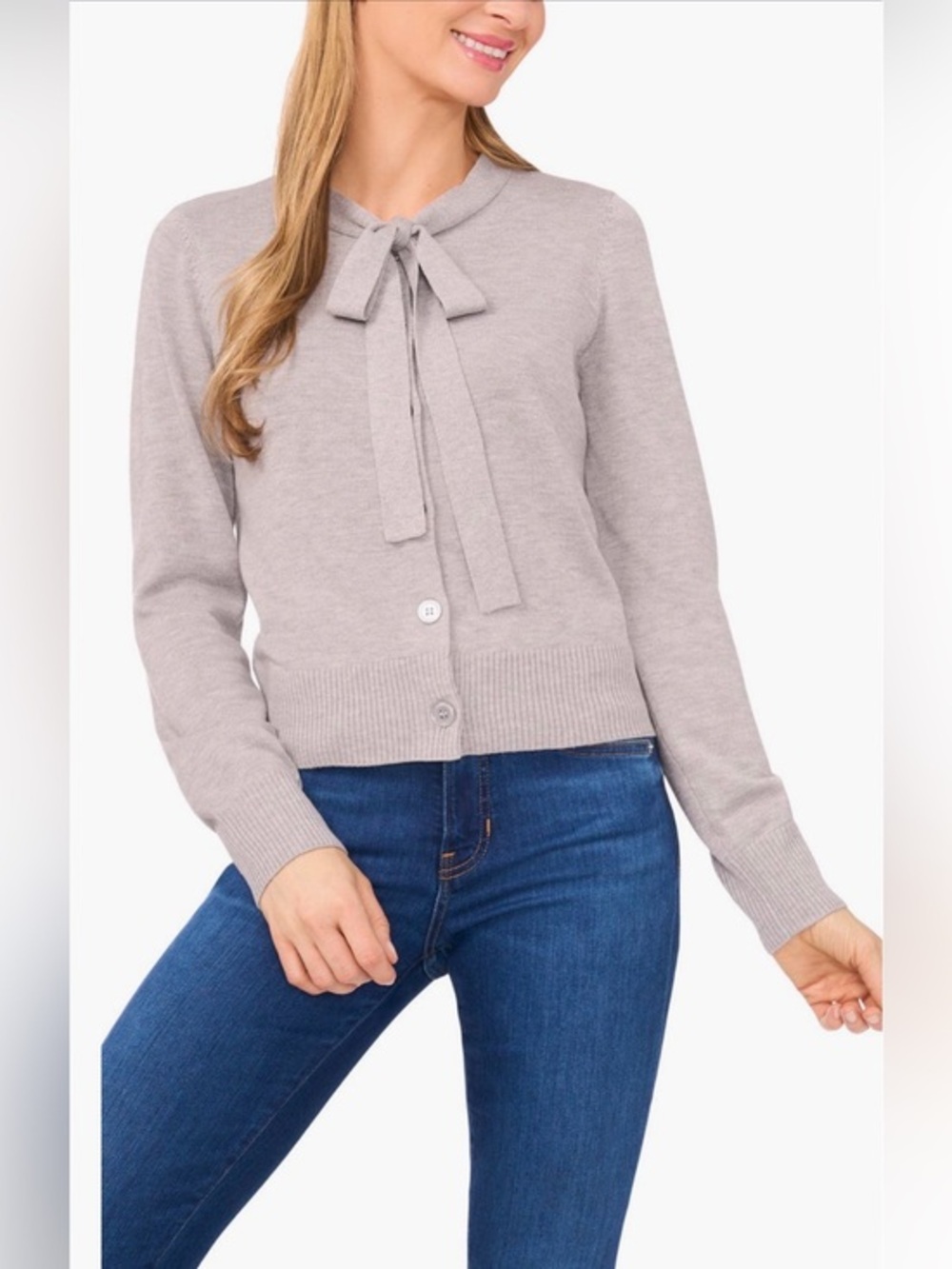 NEW…CeCe Tie-Neck Cardigan Sweater